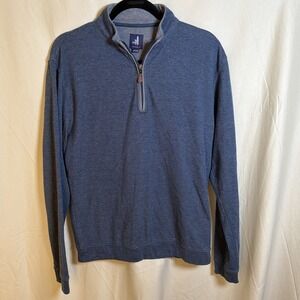 johnnie-O Mens Pullover Medium Blue 1/4 Zip Lightweight Golf Casual